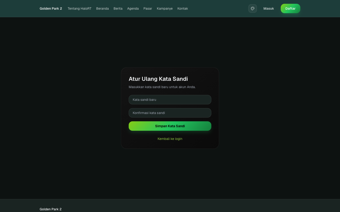 Atur ulang kata sandi
