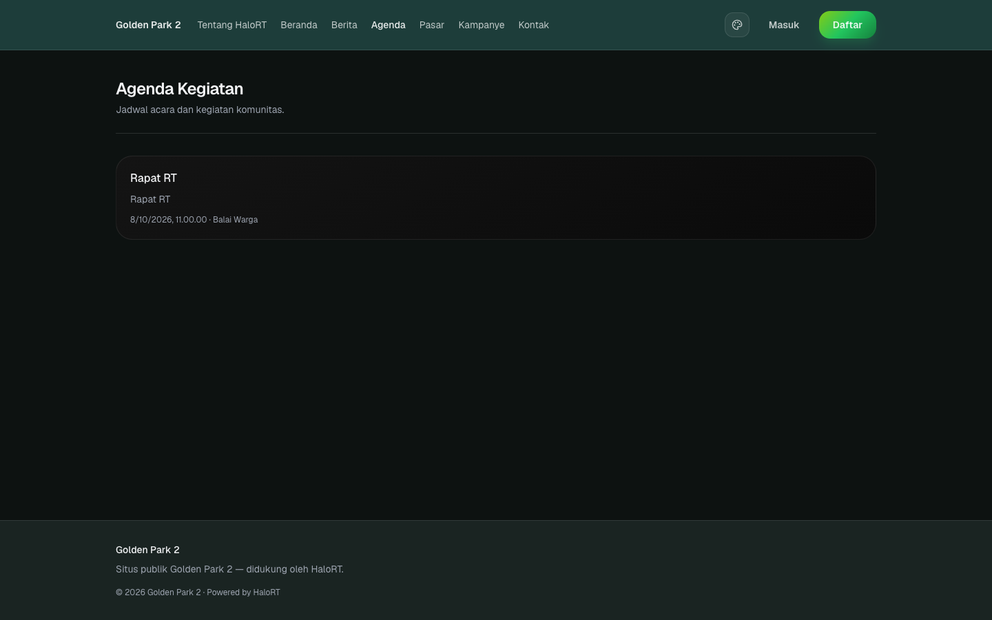 Agenda publik web
