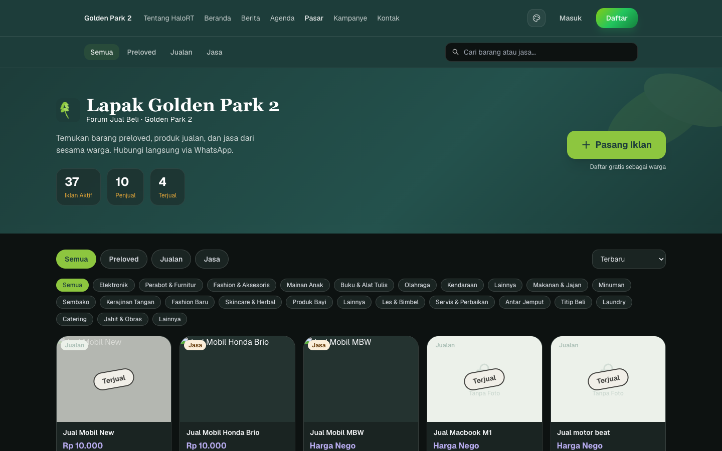 Pasar publik web