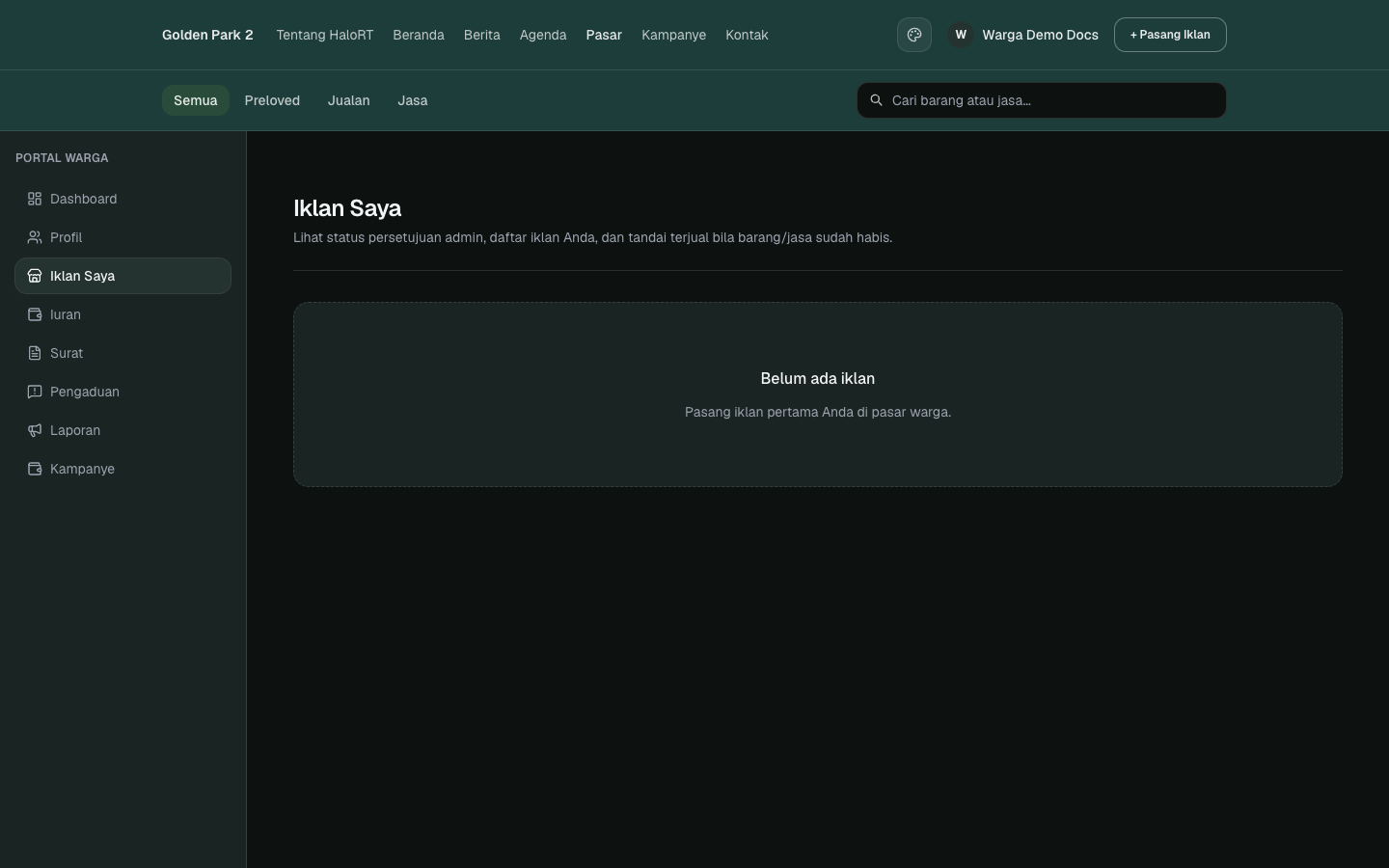 Pasar warga web
